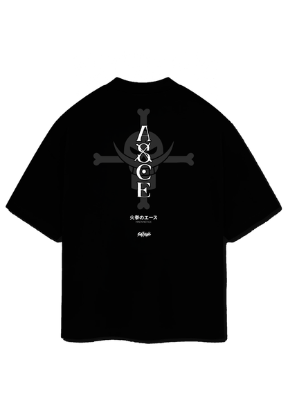 Ace Portgas D. Ace t-shirt back print - vertical ACE graphic by Saiyans One Piece collection