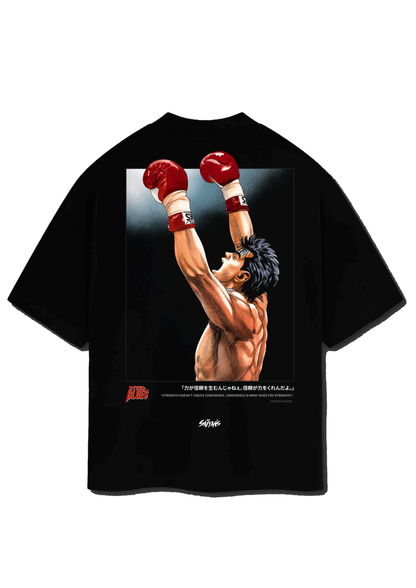Taison Maeda boxing manga t-shirt front view - Saiyans Rokudenashi Blues collection