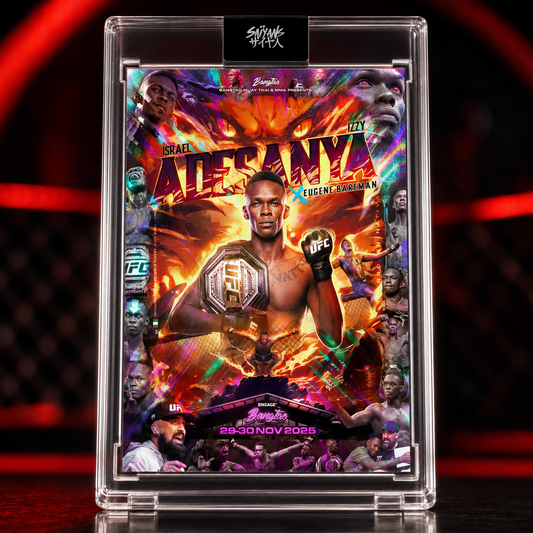 Israel Adesanya The Last Stylebender holographic UFC trading card - Saiyans