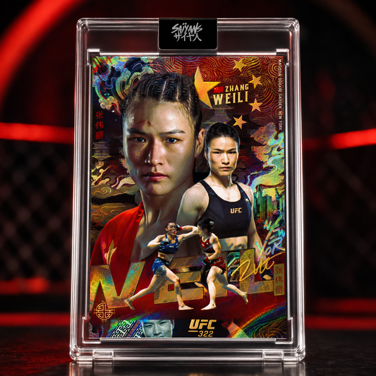 Zhang Weili first Chinese UFC champion holographic trading card - Saiyans