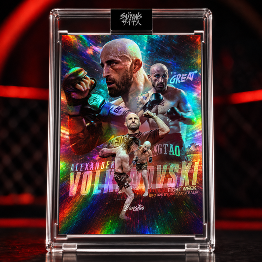 Alexander Volkanovski holographic UFC trading card - Saiyans