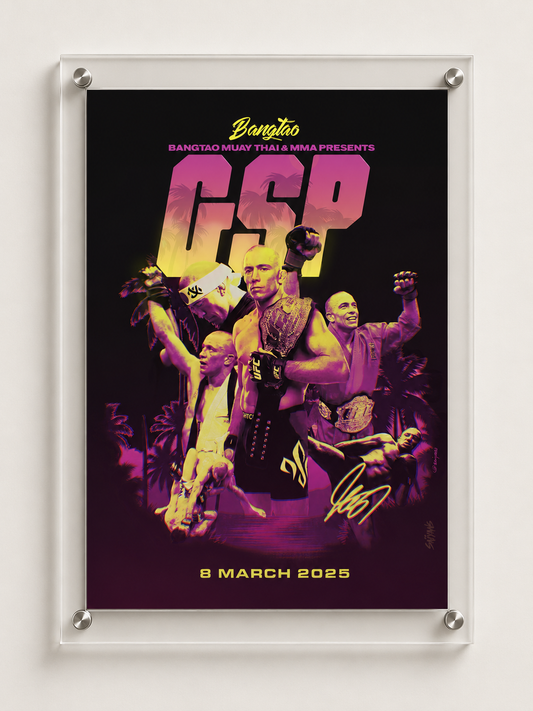 Georges Saint-Pierre GSP UFC legend MMA fight poster combat art print - Saiyans