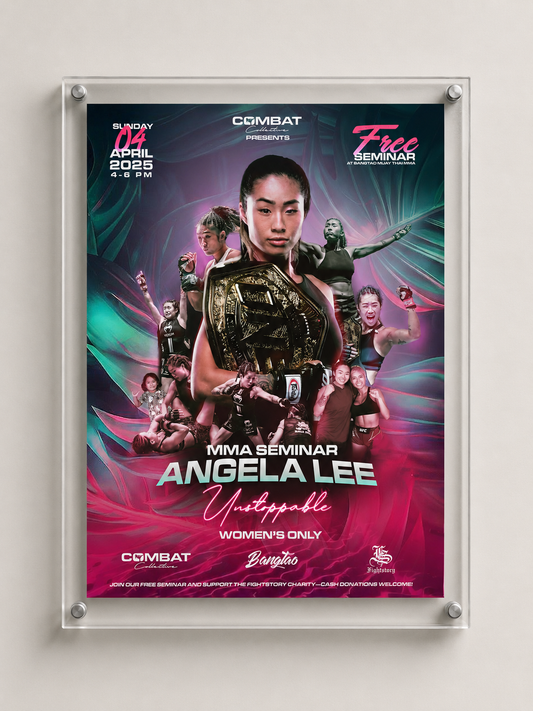 Angela Lee ONE Championship atomweight champion fight poster combat art print - Saiyans