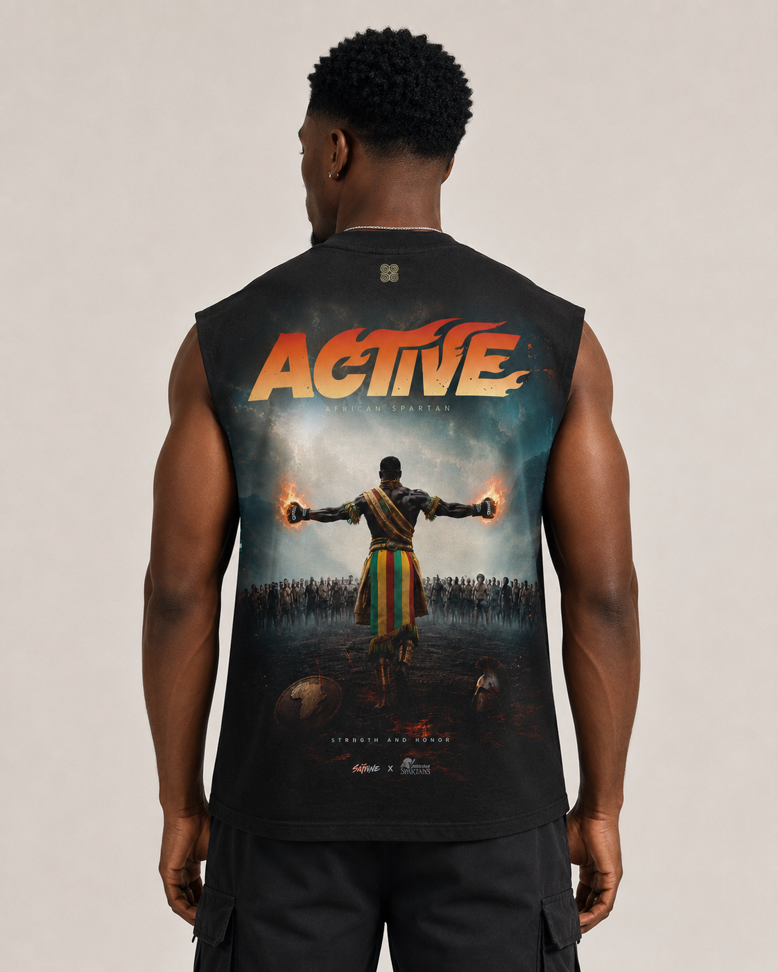 ACTIVE — African Spartan x Saiyans Sleeveless T-Shirt