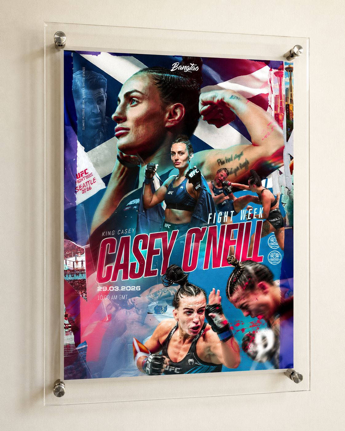 Casey O'Neill UFC flyweight fighter MMA fight poster combat art print - Saiyans