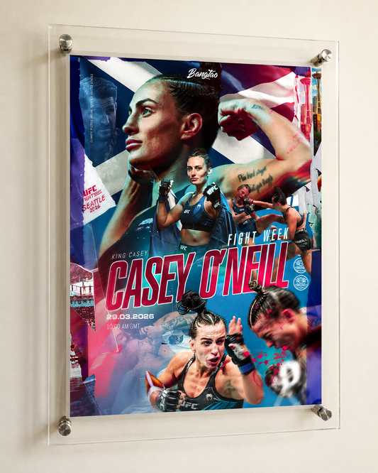 Casey O'Neill UFC flyweight fighter MMA fight poster combat art print - Saiyans