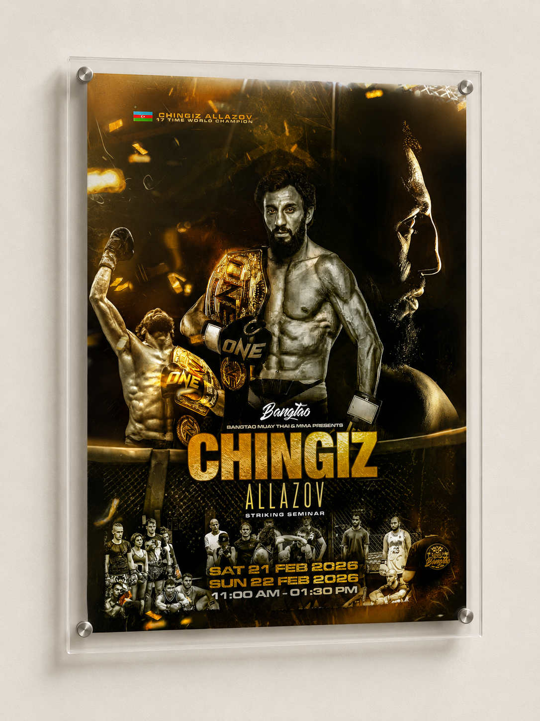 Chingiz Allazov Muay Thai kickboxing champion fight poster combat art print - Saiyans