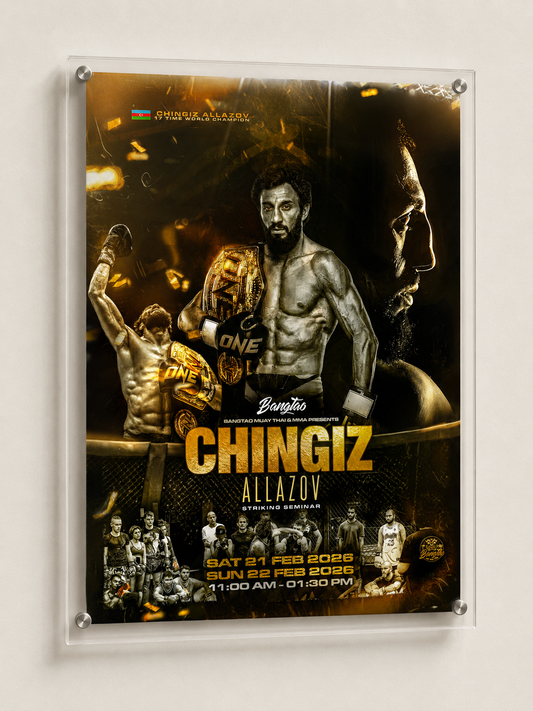 Chingiz Allazov Muay Thai kickboxing champion fight poster combat art print - Saiyans