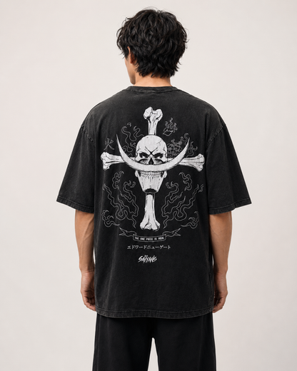 Whitebeard anime t-shirt fabric and fit close-up - Saiyans Studio