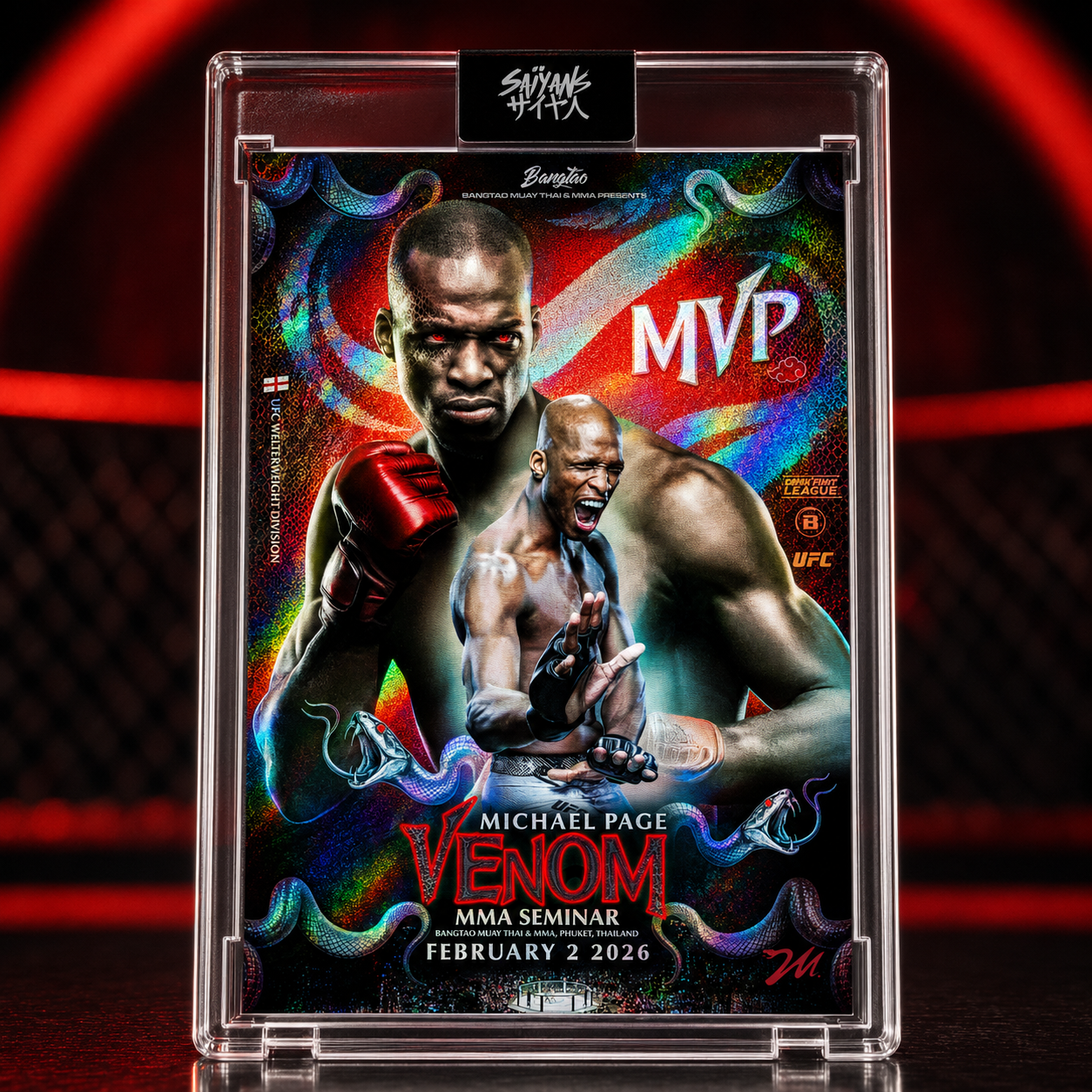 Michael Venom Page karate striker holographic UFC trading card - Saiyans