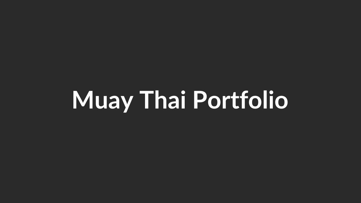 Muay Thai fight poster design portfolio example