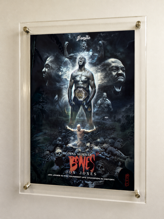 Jon Jones composure under pressure MMA fight poster combat art print - Saiyans