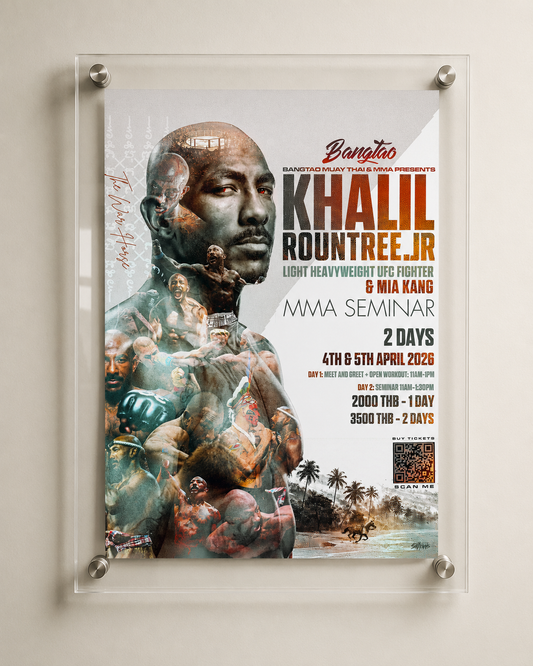 Khalil Rountree Jr explosive power MMA fight poster combat art print - Saiyans