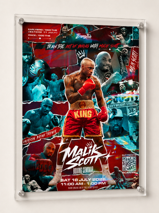 Malik Scott heavyweight boxer fight poster combat art print - Saiyans