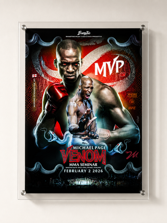Michael Venom Page unorthodox striking MMA fight poster combat art print - Saiyans