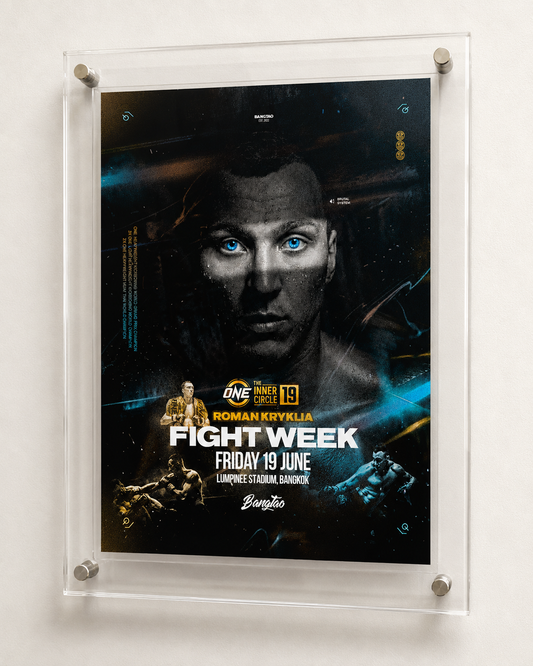 Roman Kryklia elite kickboxer MMA fight poster combat art print - Saiyans