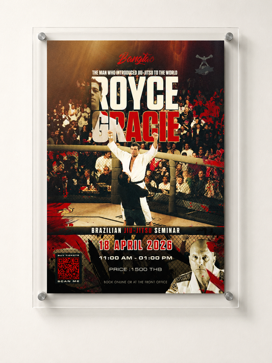 Royce Gracie BJJ legacy ground fighting fight poster combat art print - Saiyans