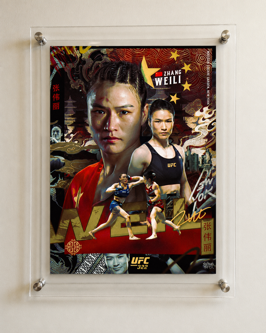 Zhang Weili balance and champion mentality MMA fight poster combat art print - Saiyans